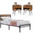 Igourdane Metal Piece Bedroom Set-380218120-380218122