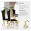 Chaise d'appoint en velours noir Hudhaifa
