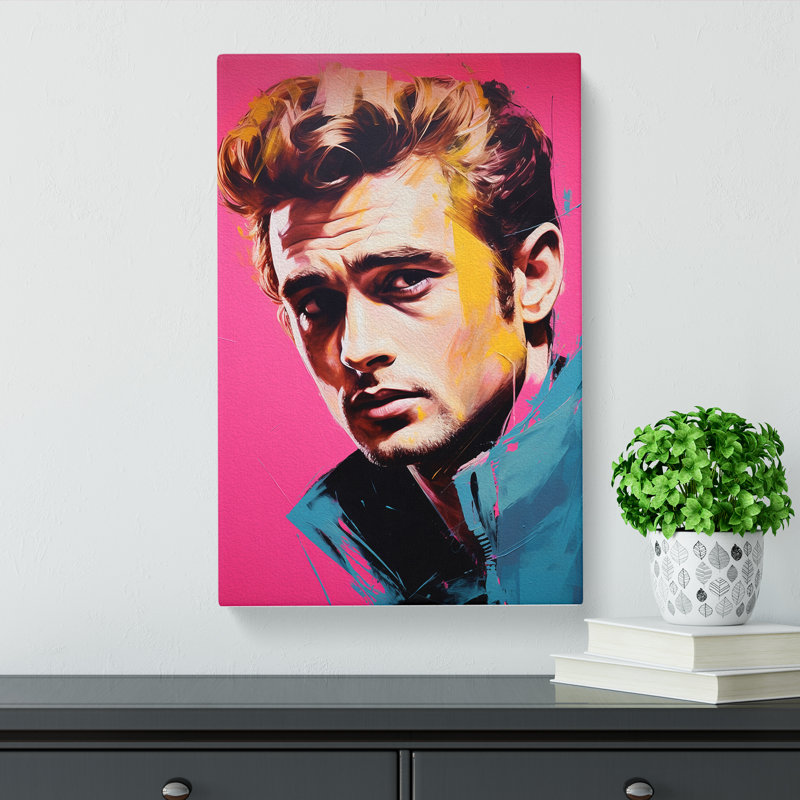 James Dean Neo-Plasticism Art - Wrapped Canvas, 76cm H x 50cm W x 3cm D