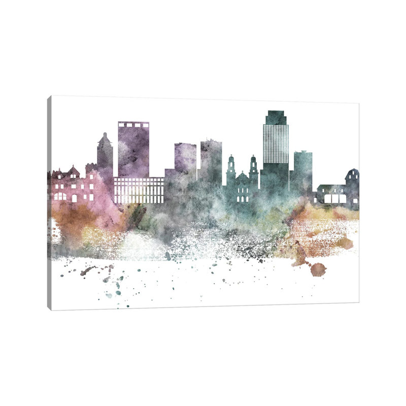 Omaha Pastel Skyline by WallDecorAddict - Wrapped Canvas Print, 66.04 cm H x 45.72 cm W