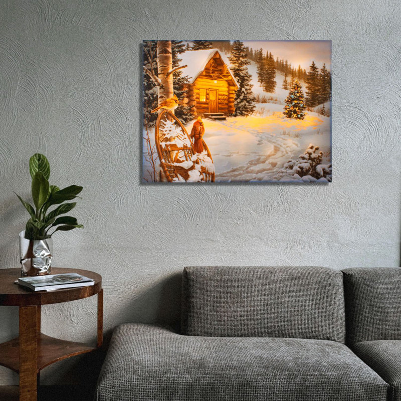 Hiver 18 x 24, art mural entièrement éclairé à DEL