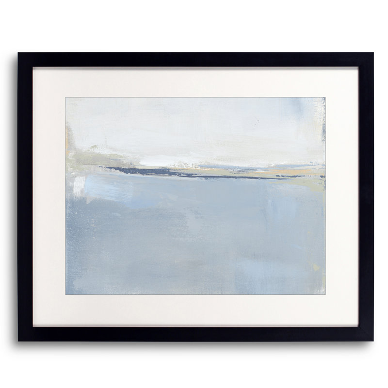 Outer Harmony par Jacque Gouveia - Peinture, Papier avec cadre noir, H 17,25 po x l 21,25 po x P 0,88 po, Blanc