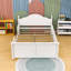 Lit plateforme en bois avec tête et pied de lit-713444505-713444504