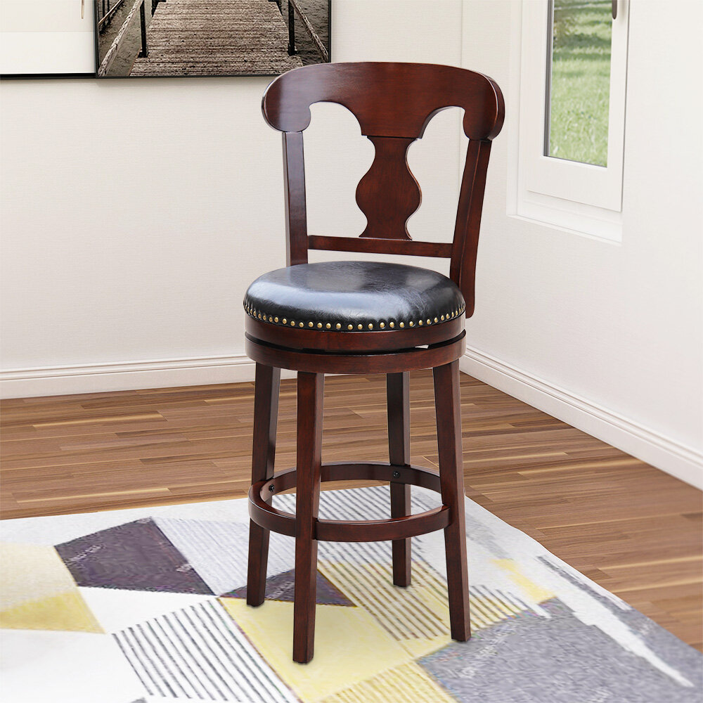 Canora Grey Claxton Swivel Upholstered 30'' Counter Stool | Wayfair