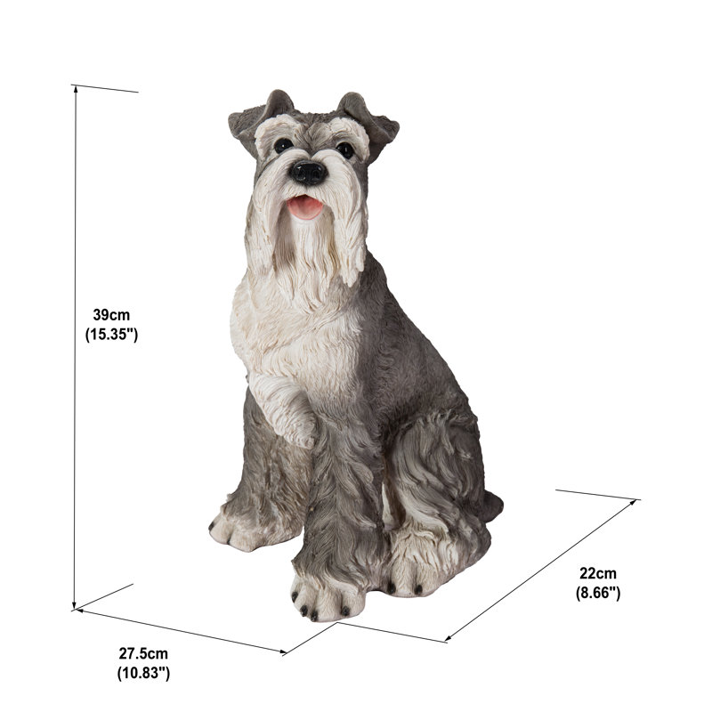 Figurine pour chien assis schnauzer