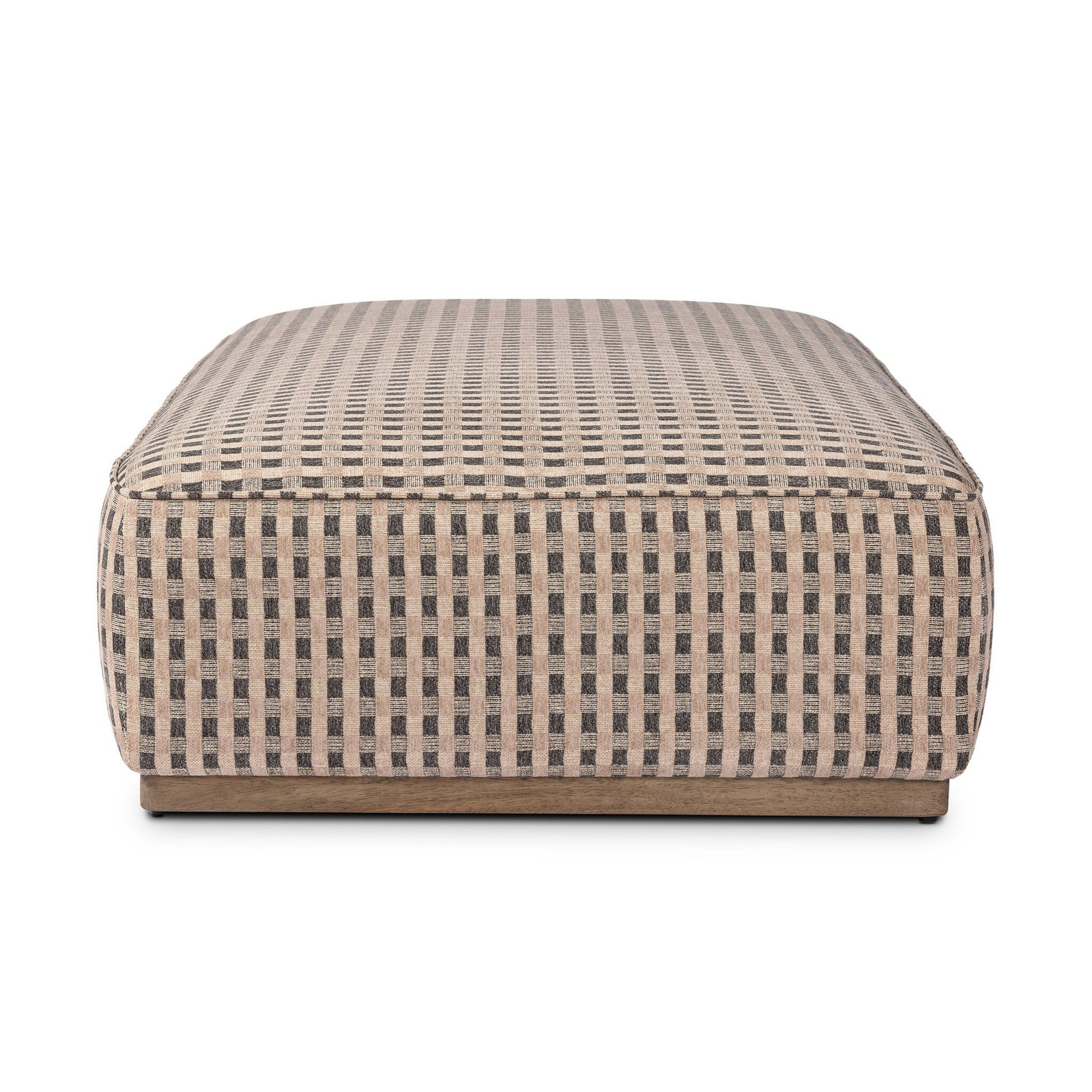 Audrianne Upholstered Ottoman, Firefinch Fawn Polyester