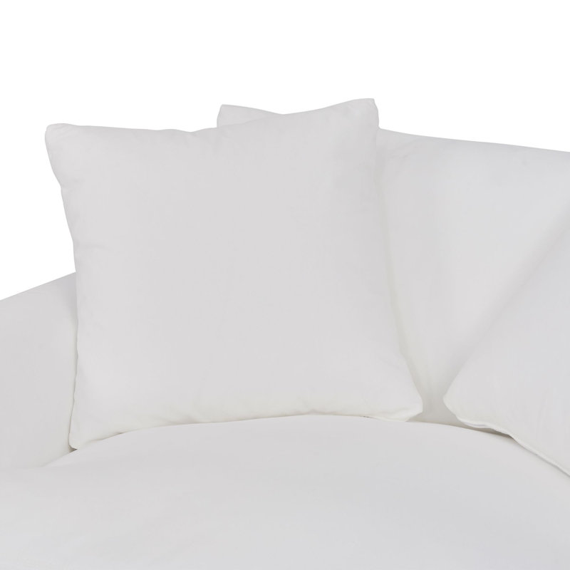 Kaniz Upholstered Chair And A Half, White Polyester Blend