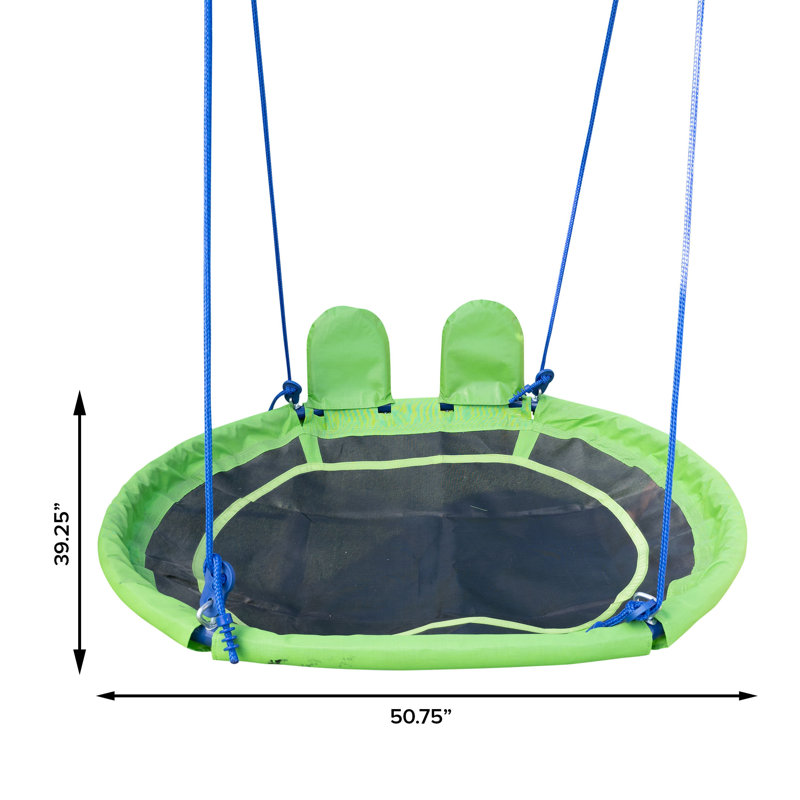Sportspower Green and Black 54" 2-Person Saucer Swing with Headrests
