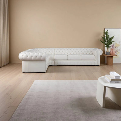 3-Piece Cow Top Leather Sectional Sofa
