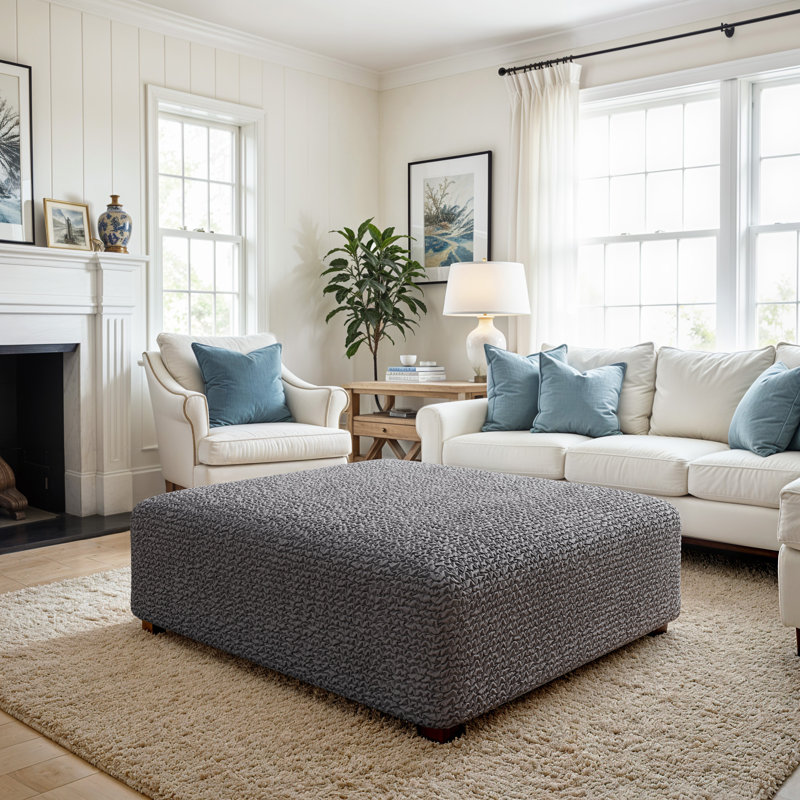 Housse extensible pour repose-pieds - Facile à nettoyer et durable - Collection Comfort, H 23 po x l 64 po x P 54 po