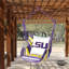Fauteuil hamac suspendu à l'effigie du logo athlétique des Tigers de LSU, violet et or