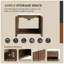 Ensemble de meuble-lavabo flottant 24 po avec lavabo, meuble-lavabo mural en ébène brun, portes à fermeture douce, ensemble de meuble-lavabo moderne peu encombrant-129334066