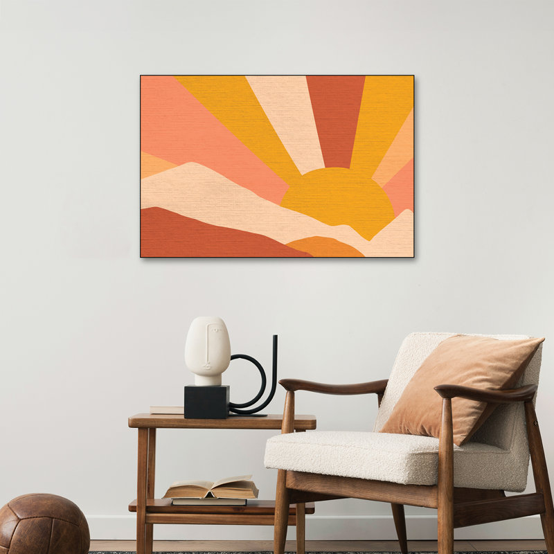 Reproduction d'art mural sur toile en métal, "Rainbow Landscape II" par Dominique Vari