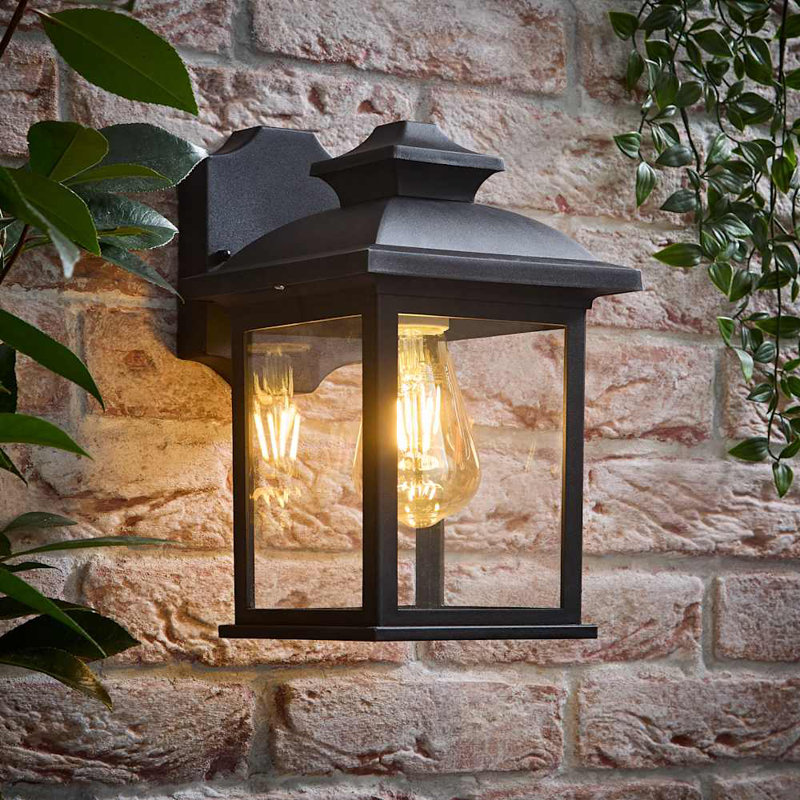 Matte Black 38cm H Outdoor Wall Lantern