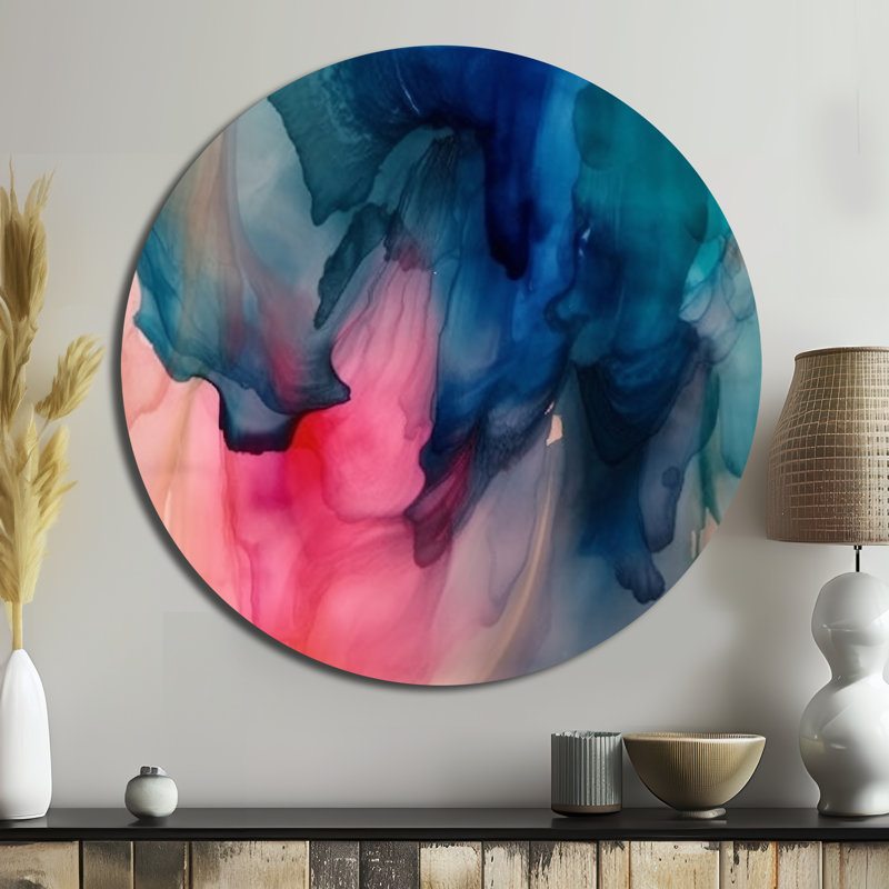 Cordaris - Art abstrait rond en métal, H 29 po x l 29 po