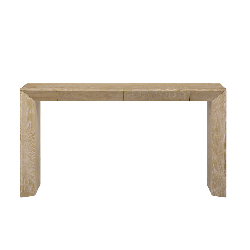 Marigold 60-Inch Long Console Table, Accent Console Table w/ 2 Drawers, Natural
