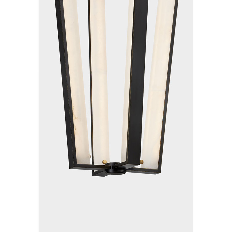 EDGEMERE PENDANT, 27.75" H x 16" W x 16" D, Aged Brass/Distressed Bronze