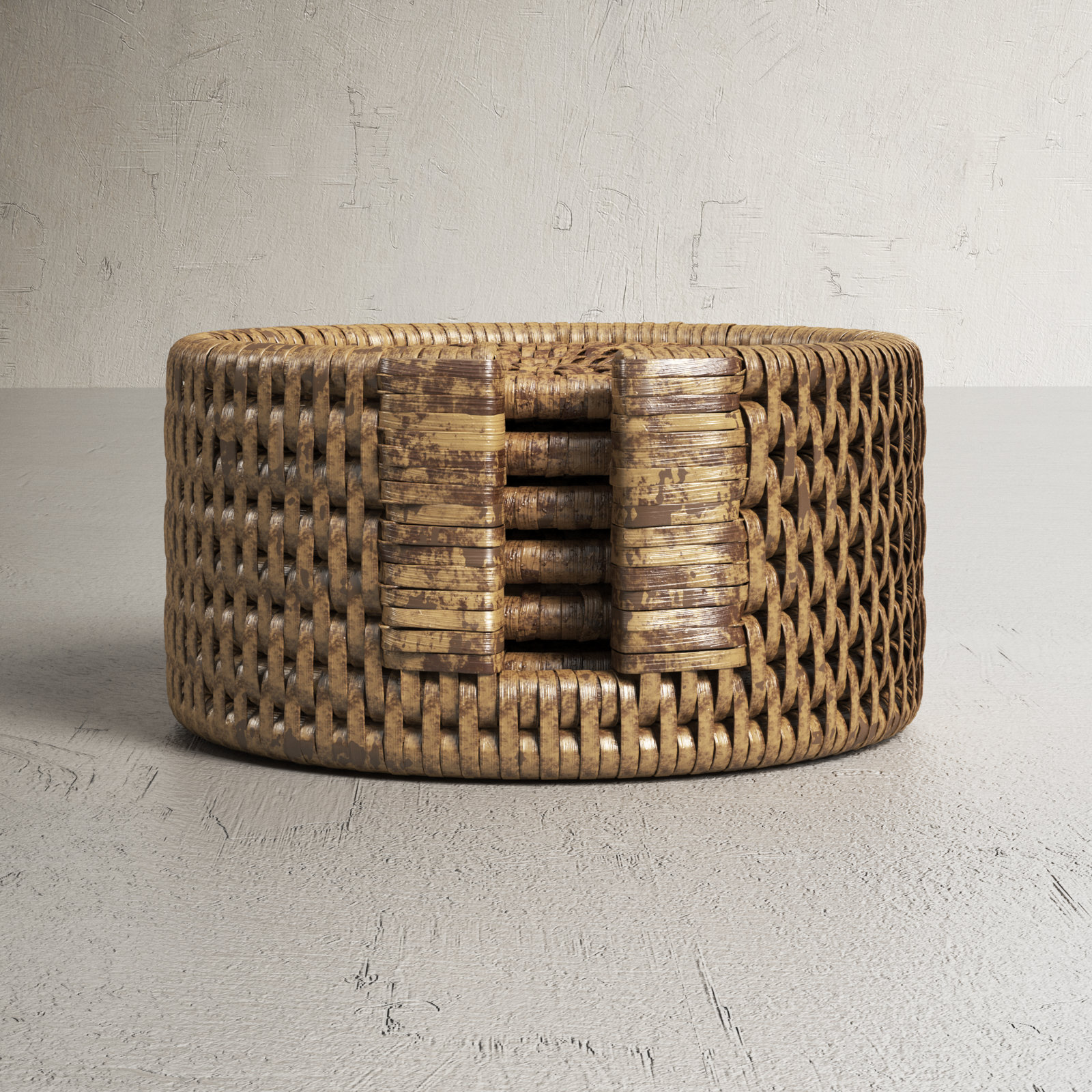 Camden Coaster Set with Holder, Honey Brown