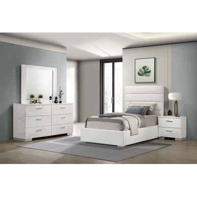 Ensemble de chambre à coucher simple 4 pièces Cardere