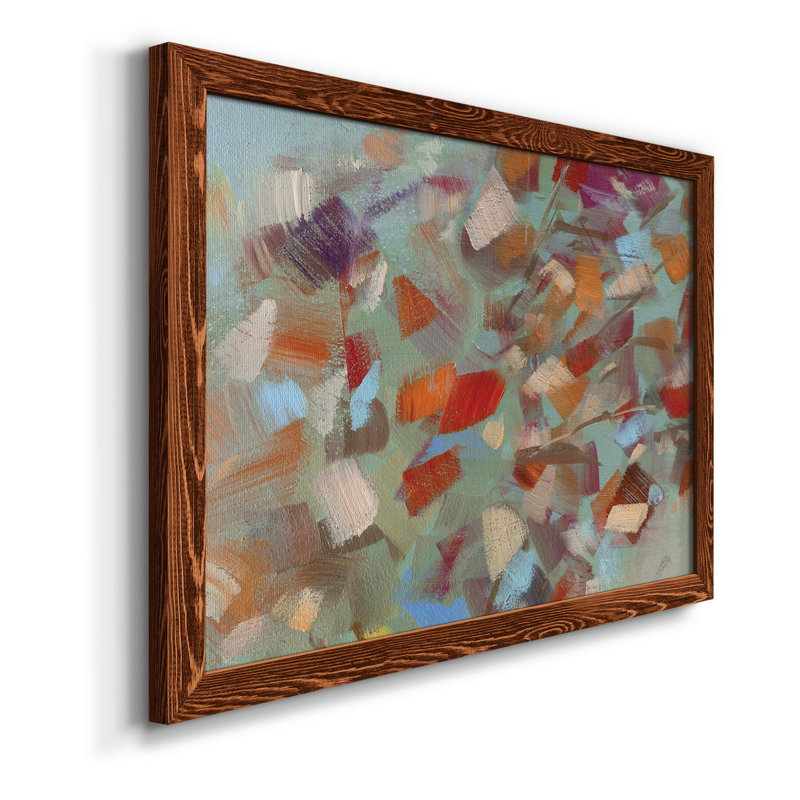 Confetti Party - Peinture sur toile encadrée, H 20 po x l 17 po x P 1,5 po, Toile avec cadre érable