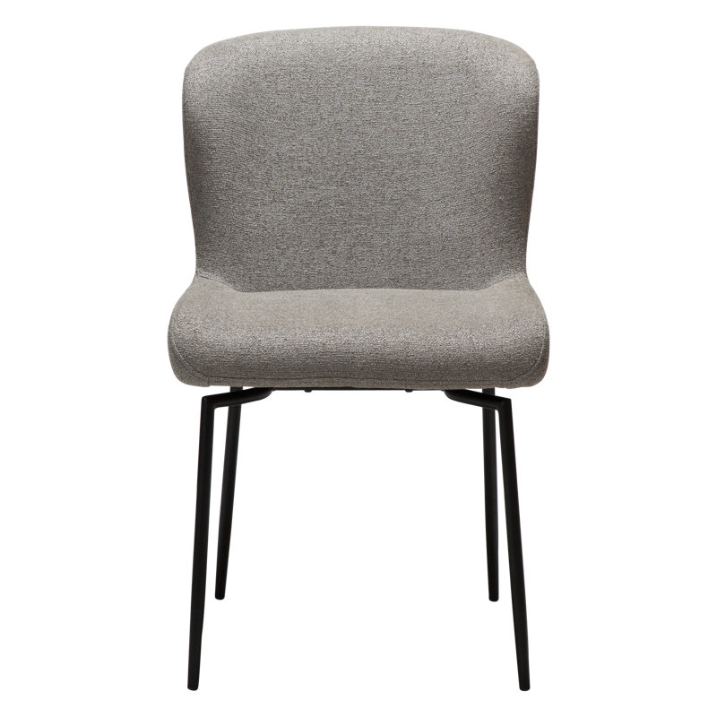 50cm H Polyester Blend Upholstered Side Chair, Black, Grey