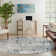 Alsup Abstract Modern Machine Woven Area Rug in Blue/Gray