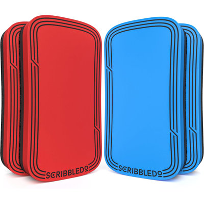 Ensemble de 4 gommes à effacer pour tableau blanc effaçable à sec pour tableau blanc Scribbledo