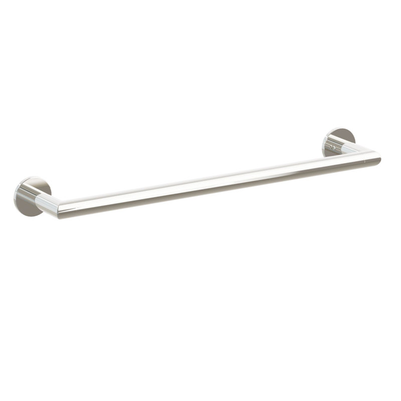 Porte-serviettes Emtek Modern Tubular Brass, Nickel poli, H 2 po x l 20 po x P 3,25 po