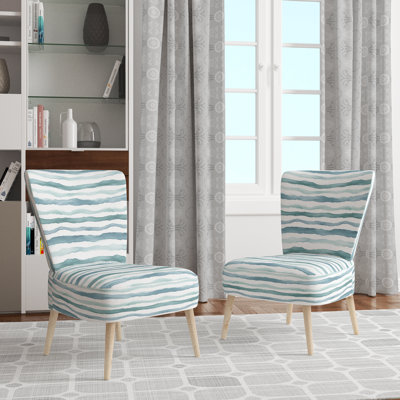 Chaise d'appoint moderne - Chaise d'appoint verte et blanche River Lines