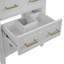 Ensemble de meuble-lavabo simple 24 po avec lavabo en céramique, ensemble de meuble-lavabo autoportant avec 3 tiroirs, cadre en bois massif, blanc-1493718426