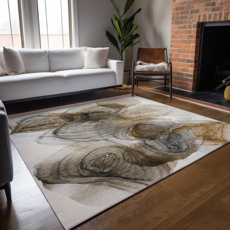 Kawehi Abstract Indoor / Outdoor Rug, Rectangle 10' x 14'