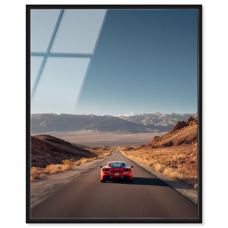 Décoration murale désert Desert Drive, 37"H x 31"W, Black Frame