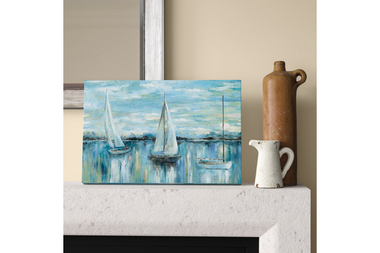 'Evening on the Bay' Oil Painting Print on Wrapped Canvas
