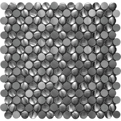 Échantillon - Carreau de mosaïque en métal Penny Pebble
