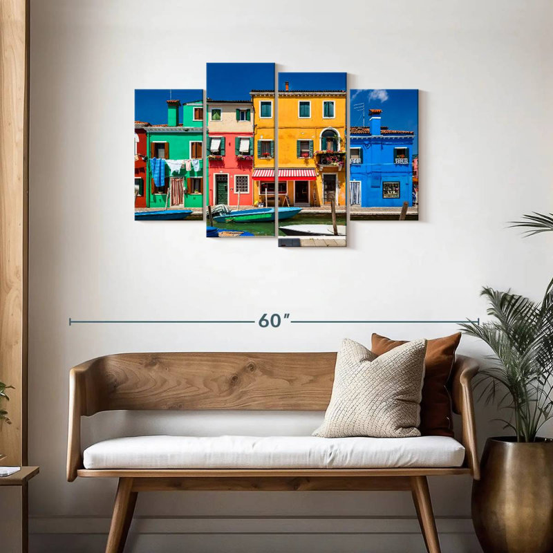 Lilie Burano Island Buildings, H 27 po x l 43 po