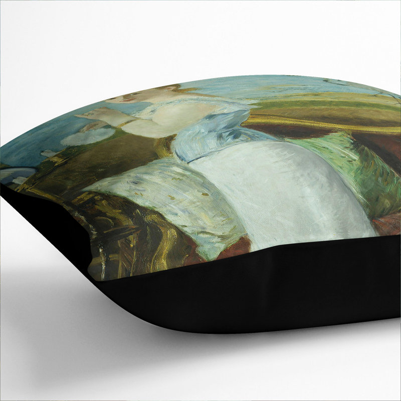 Nana By Edouard Manet Square Throw Cushion, Black, 55cm H x 55cm W x 20cm D