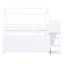 Lit mezzanine simple en bois avec glissade-152689436