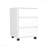 White 3-Drawer Filing Cabinet With Four Casters & Superior Top For Office Use
