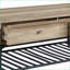 Chêne & amp; Table basse industrielle avec tablette inférieure Sandy Black