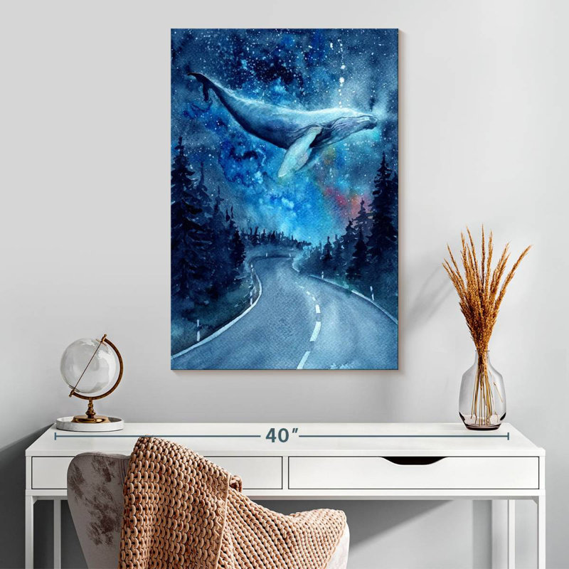 Kelan Night Flying Whale, 30" H x 20" W