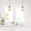 Luminaire suspendu doré pour îlot de cuisine, luminaires suspendus en laiton avec verre ensemencé pour salle à manger, vestibule