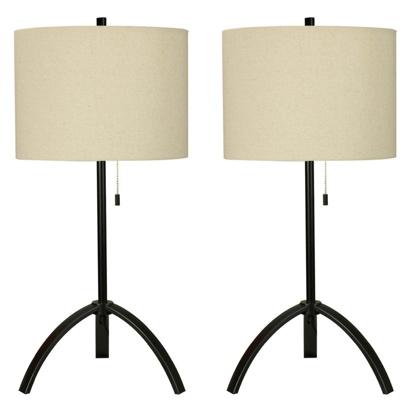 Lampe trépied en métal