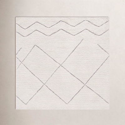 Henrie Ivory Gray Hand-Woven Geometric Rug