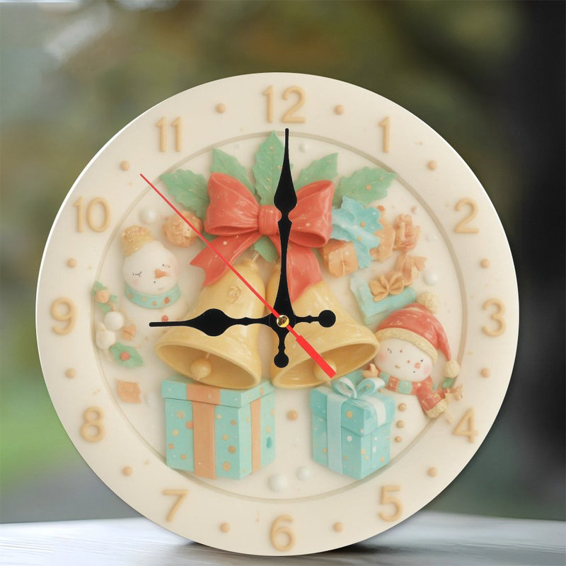 Horloge-avec-bois-de-cerf-arbres