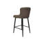 RUBENS UPHOLSTERED BARSTOOL - BOUCLE FABRIC - BLACK SAND POWDER COATED LEGS (PAIR)-3567543