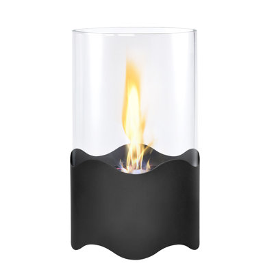 Wave-Shaped Tabletop Bio Ethanol Fireplace Indoor Outdoor