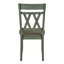 Chaises d'appoint en 2 pièces, finition bleu sarcelle antique, siège gris délavé, structure en bois, dossier en X classique, capacité de 250 lb, style global avec et deux tons, 19 po x 22 po, dimensions du produit