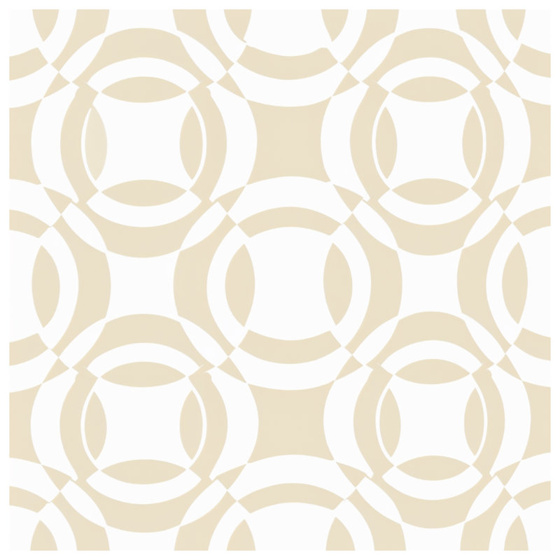 Beige Circular Pattern Quilted Bedspread All Sizes, Queen