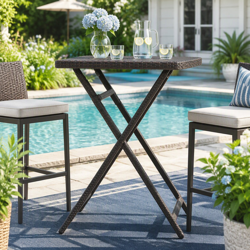 Table de bar en rotin