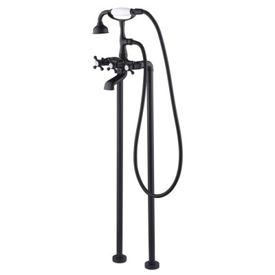 Robinet de baignoire à fixation sur pied à poignées doubles Sevenfalls